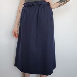 Wool Pendleton pencil skirt with belt